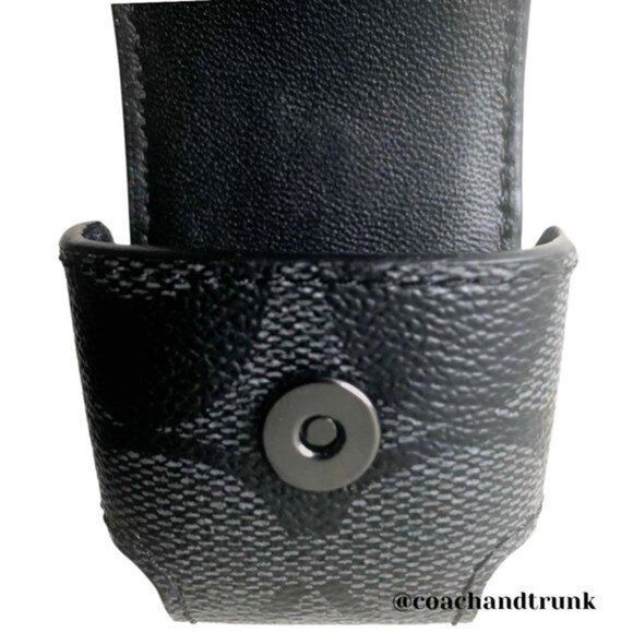 NWT COACH Charcoal and Black Earbud Case - Picture 7 of 9